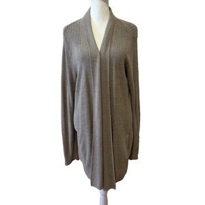 Barefoot Dreams Cozychic Ultralite Taupe Open Cardigan Size M Loungewear Comfy